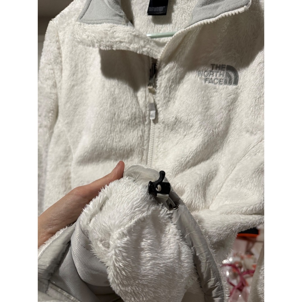 The North Face Osito Fleece Jacket Womens Small White Full Zip High Pile Soft - Picture 5 of 13
